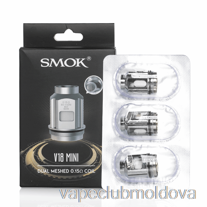 Vape Mod Smok Tfv18 Mini Bobine De Schimb 0.15ohm Dual Tfv18 Mini Bobine De Plasă